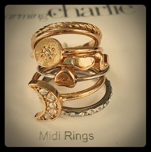 Charming Charlie Midi Ring Set